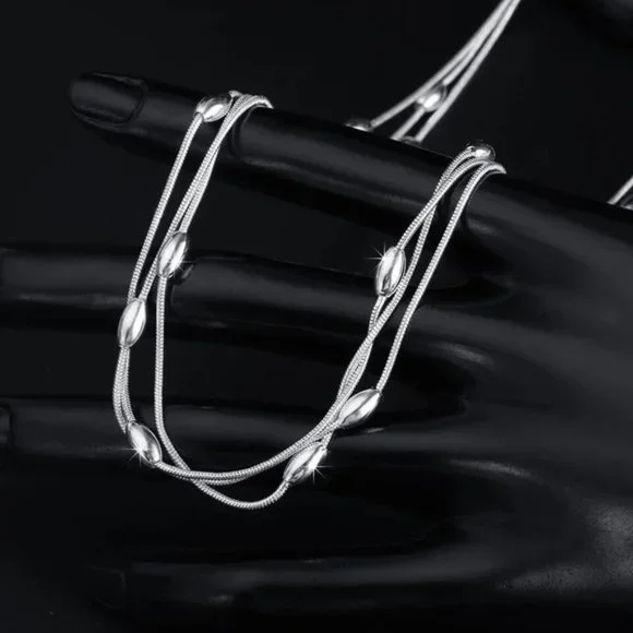 Silver Charms beads Necklace for women luxury fashion party - Picture 4 of 6